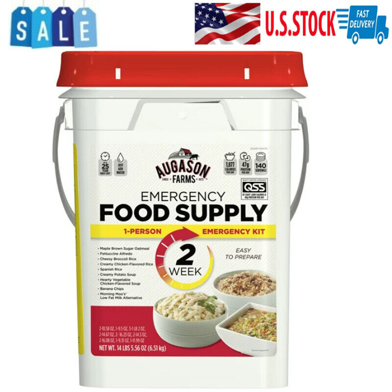 14 lbs Emergency Food Bucket for 1 Person