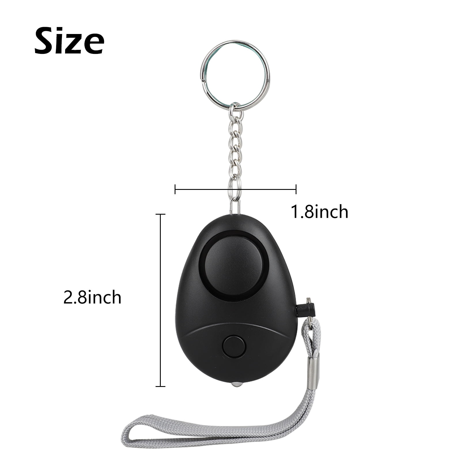 3-Pack Personal Alarm Keychain with LED Light