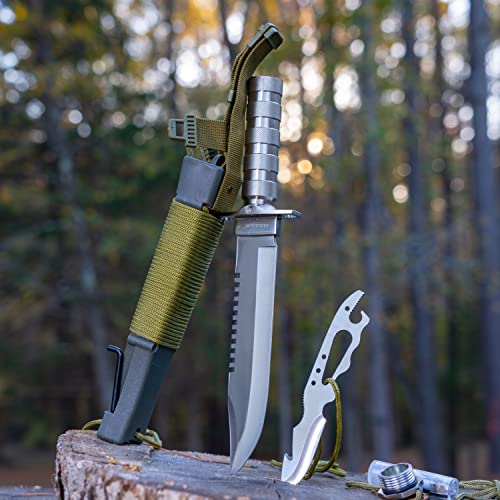 Maxam Skjsk Survival Knife Army Green