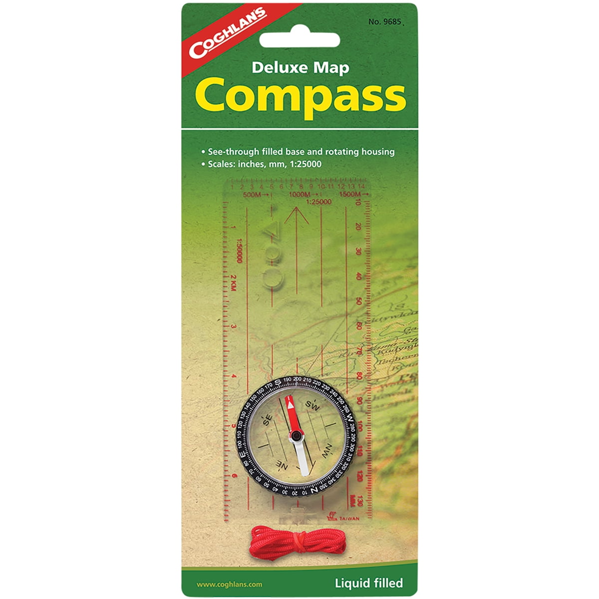 Coghlan's Deluxe Map Compass with Lanyard