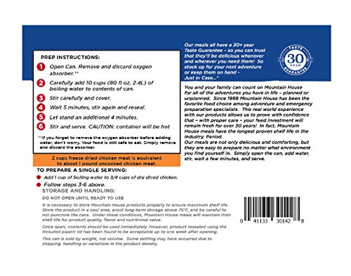 Gluten-Free Freeze-Dried Diced Chicken - 10 Cans