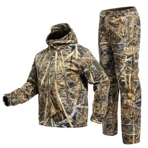 Camouflage Waterfowl Hunting Jacket and Pants Set