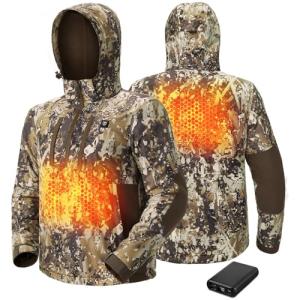 TIDEWE Men's Heated Hunting Jacket in Camo
