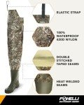 Foxelli Waterproof Camo Hip Waders for Men