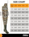 Foxelli Waterproof Camo Hip Waders for Men
