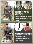 PAMASE Camo Duck Call Lanyard with 10 Loops