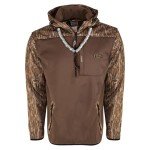 Drake Waterfowl Men's Camo Warm Quarter-Zip Hoodie