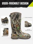 TIDEWE Waterproof Insulated Rubber Hunting Boots