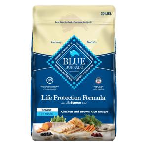 Blue Buffalo Senior Dry Dog Food, Chicken & Rice