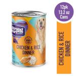 Real Chicken & Rice Wet Dog Food, 12 Cans