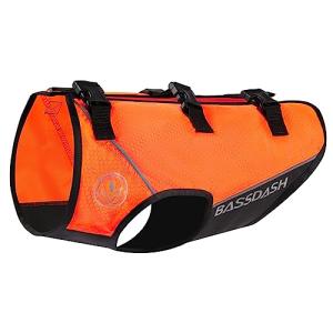 BASSDASH Lightweight Blaze Orange Dog Safety Vest