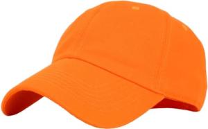 Classic Cotton Dad Hat - Orange Adjustable Cap