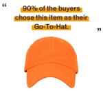 Classic Cotton Dad Hat - Orange Adjustable Cap