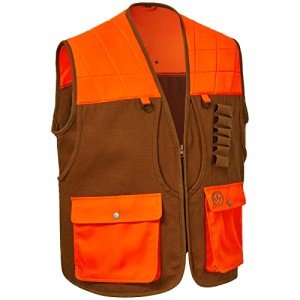 Water-Resistant Upland Bird Hunting Vest - Brown/Orange