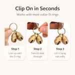 Copper Bells for Dog Collars - 4 Pack