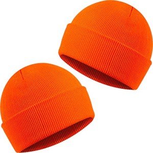 Geyoga Orange Blaze Beanie Hat for Hunting