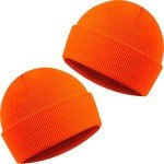 Geyoga Orange Blaze Beanie Hat for Hunting