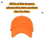 Classic Cotton Dad Hat - Orange Adjustable Cap