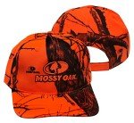 Mossy Oak Blaze Orange Camouflage Hunting Cap