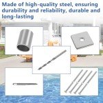 10-Piece Brass Pool Cover Anchor Removal Kit