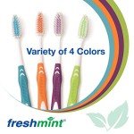 FreshMint Premium Toothbrushes with Easy Grip Handles