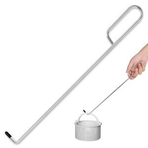 Stainless Steel Pool Skimmer Basket Tool – 14.57in
