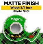 Scotch Magic Tape, Invisible, Home Office Supplies and Back to School Supplies for College and Classrooms, 6 Rolls with 6 Dispensers