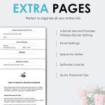 Elegant Password Book with Alphabetical Tabs - Hardcover Password Book for Internet Website Address Login - 5.2" x 7.6" Password Keeper and Organizer w/Notes Section & Back Pocket (Black)