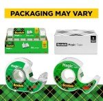 Scotch Magic Tape, Invisible, Home Office Supplies and Back to School Supplies for College and Classrooms, 6 Rolls with 6 Dispensers