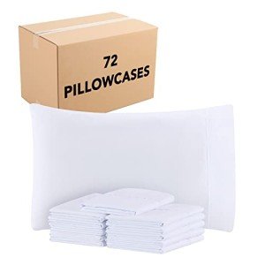 Bulk Microfiber Queen Pillowcases - Case of 72