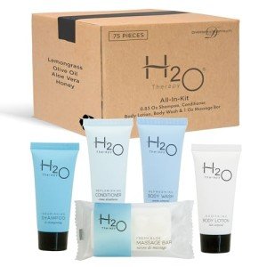 H2O Therapy Hotel Amenities Bulk Set - 75 Pieces