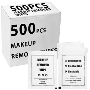 500 Pcs Individually Wrapped Makeup Remover Wipes