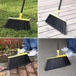 Heavy-Duty Outdoor Broom with Long Handle - 4 Pack