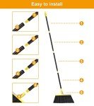 Heavy-Duty Outdoor Broom with Long Handle - 4 Pack