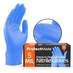 XL Blue Nitrile Disposable Gloves - Box of 100