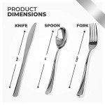160 Pack Silver Disposable Cutlery Set