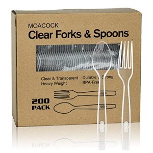 Heavyweight Disposable Plastic Silverware Set 200 Count