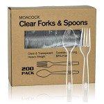 Heavyweight Disposable Plastic Silverware Set 200 Count