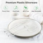 360 Count Heavy Duty Clear Disposable Plastic Cutlery