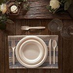 Biodegradable Dinnerware Set with Extra Long Utensils