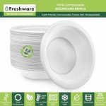 Biodegradable 16 oz. Disposable Paper Bowls - 125 Pack
