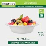 Biodegradable 16 oz. Disposable Paper Bowls - 125 Pack