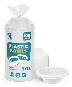 R-kay Heavy Duty Disposable Plastic Bowls - 100 Count