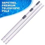 15ft Telescoping Pool Cleaning Pole - Adjustable 3 Piece