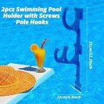 2 Pack Pool Pole Hanger Hooks for Maintenance