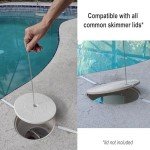 Knee Saver Pool Tool: Skimmer & Test Strip Holder