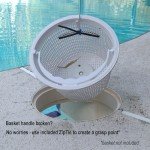 Knee Saver Pool Tool: Skimmer & Test Strip Holder
