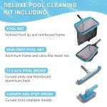 Deluxe Swimming Pool Cleaning Kit with Brush Heads