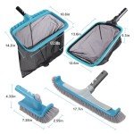 Deluxe Swimming Pool Cleaning Kit with Brush Heads
