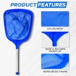 EcoNour Skimmer Net with Pole for Easy Pool Cleaning